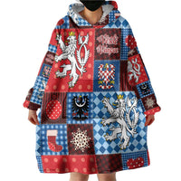 Czech Christmas Patchwork Wearable Blanket Hoodie - Wonder Print Shop