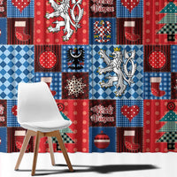 Czech Christmas Patchwork Window Curtain - Wonder Print Shop