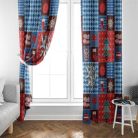 Czech Christmas Patchwork Window Curtain - Wonder Print Shop