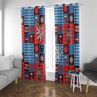 Czech Christmas Patchwork Window Curtain - Wonder Print Shop