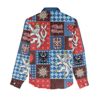 Czech Christmas Patchwork Women Casual Shirt - Wonder Print Shop