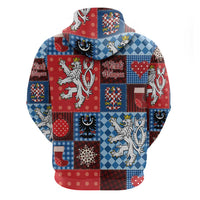 Czech Christmas Patchwork Zip Hoodie - Wonder Print Shop