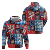 Czech Christmas Patchwork Zip Hoodie - Wonder Print Shop