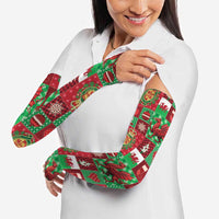 Wales Christmas Patchwork Arm Sleeves - Wonder Print Shop
