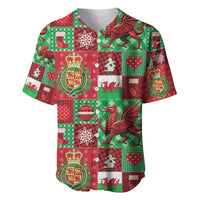Wales Christmas Patchwork Baseball Jersey - Wonder Print Shop