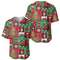 Wales Christmas Patchwork Baseball Jersey - Wonder Print Shop
