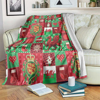 Wales Christmas Patchwork Blanket - Wonder Print Shop