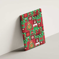Wales Christmas Patchwork Canvas Wall Art - Wonder Print Shop