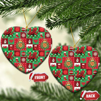 Wales Christmas Patchwork Ceramic Ornament - Wonder Print Shop