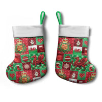 Wales Christmas Patchwork Christmas Stocking - Wonder Print Shop