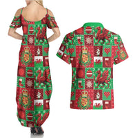 Wales Christmas Patchwork Couples Matching Summer Maxi Dress and Hawaiian Shirt - Wonder Print Shop