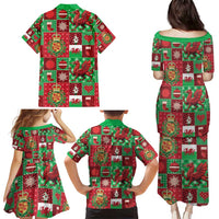 Wales Christmas Patchwork Family Matching Puletasi and Hawaiian Shirt - Wonder Print Shop