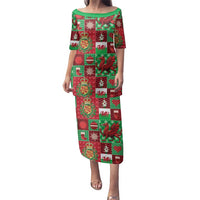 Wales Christmas Patchwork Family Matching Puletasi and Hawaiian Shirt - Wonder Print Shop