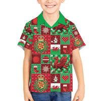 Wales Christmas Patchwork Family Matching Puletasi and Hawaiian Shirt - Wonder Print Shop