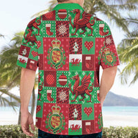 Wales Christmas Patchwork Hawaiian Shirt - Wonder Print Shop