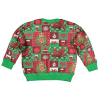 Wales Christmas Patchwork Kid Ugly Christmas Sweater - Wonder Print Shop