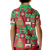 Wales Christmas Patchwork Kid Polo Shirt - Wonder Print Shop