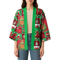 Wales Christmas Patchwork Kimono - Wonder Print Shop