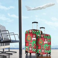 Wales Christmas Patchwork Luggage Cover - Wonder Print Shop