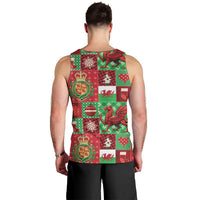 Wales Christmas Patchwork Men Tank Top - Wonder Print Shop