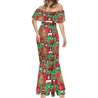 Wales Christmas Patchwork Mermaid Dress - Wonder Print Shop
