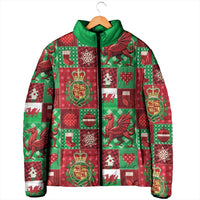 Wales Christmas Patchwork Padded Jacket - Wonder Print Shop
