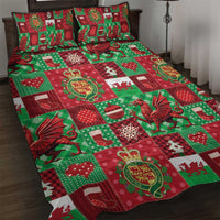 Wales Christmas Patchwork Quilt Bed Set - Wonder Print Shop