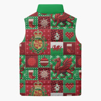 Wales Christmas Patchwork Sleeveless Puffer Jacket - Wonder Print Shop
