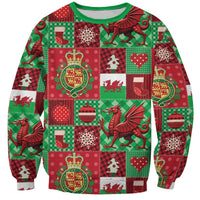 Wales Christmas Patchwork Sweatshirt - Wonder Print Shop