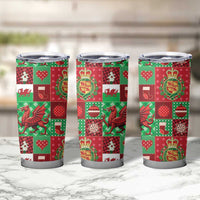 Wales Christmas Patchwork Tumbler Cup - Wonder Print Shop