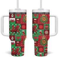 Wales Christmas Patchwork Tumbler With Handle - Wonder Print Shop