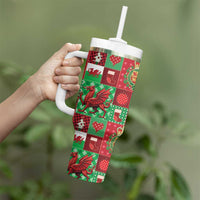 Wales Christmas Patchwork Tumbler With Handle - Wonder Print Shop