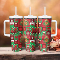 Wales Christmas Patchwork Tumbler With Handle - Wonder Print Shop