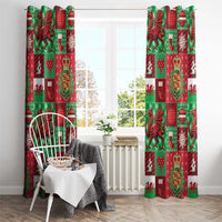 Wales Christmas Patchwork Window Curtain - Wonder Print Shop