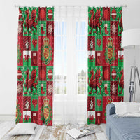 Wales Christmas Patchwork Window Curtain - Wonder Print Shop