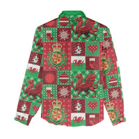 Wales Christmas Patchwork Women Casual Shirt - Wonder Print Shop