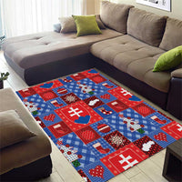 Slovakia Christmas Patchwork Area Rug - Wonder Print Shop