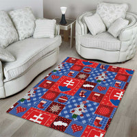 Slovakia Christmas Patchwork Area Rug - Wonder Print Shop