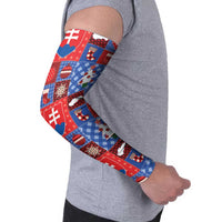 Slovakia Christmas Patchwork Arm Sleeves - Wonder Print Shop