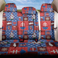 Slovakia Christmas Patchwork Back Car Seat Cover - Wonder Print Shop