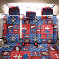 Slovakia Christmas Patchwork Back Car Seat Cover - Wonder Print Shop