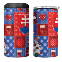 Slovakia Christmas Patchwork 4 in 1 Can Cooler Tumbler - Wonder Print Shop