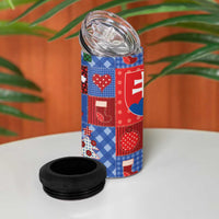 Slovakia Christmas Patchwork 4 in 1 Can Cooler Tumbler - Wonder Print Shop