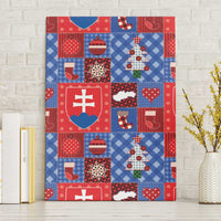 Slovakia Christmas Patchwork Canvas Wall Art - Wonder Print Shop