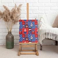 Slovakia Christmas Patchwork Canvas Wall Art - Wonder Print Shop