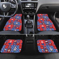 Slovakia Christmas Patchwork Car Mats - Wonder Print Shop