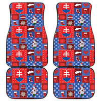 Slovakia Christmas Patchwork Car Mats - Wonder Print Shop
