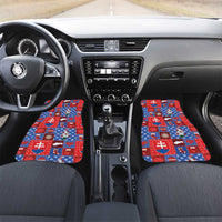 Slovakia Christmas Patchwork Car Mats - Wonder Print Shop
