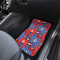 Slovakia Christmas Patchwork Car Mats - Wonder Print Shop