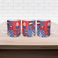 Slovakia Christmas Patchwork Ceramic Mug - Wonder Print Shop